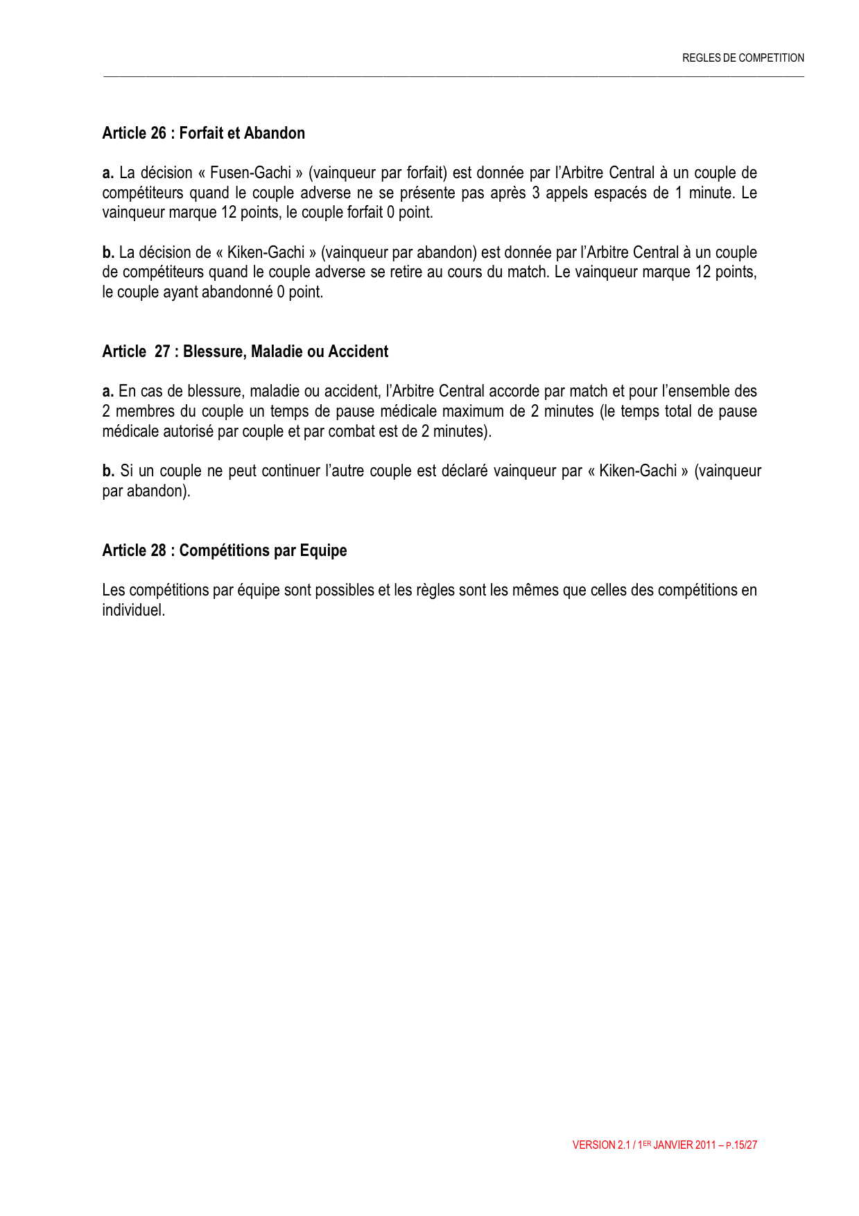 reglement arbitrage jujitsu